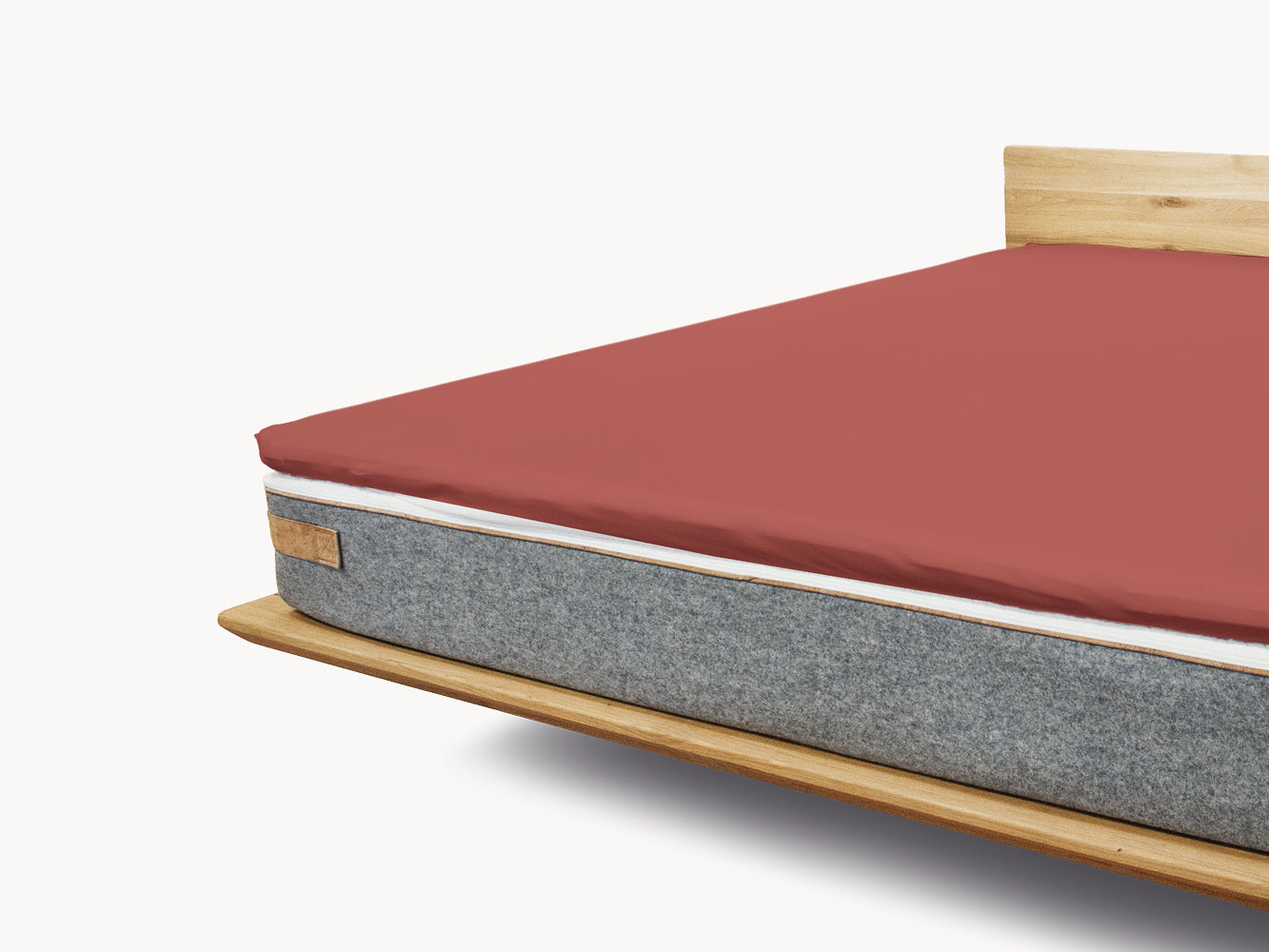 Premium Topper Spannbetttuch kirsch 180 x 200 - 210 cm - Sale