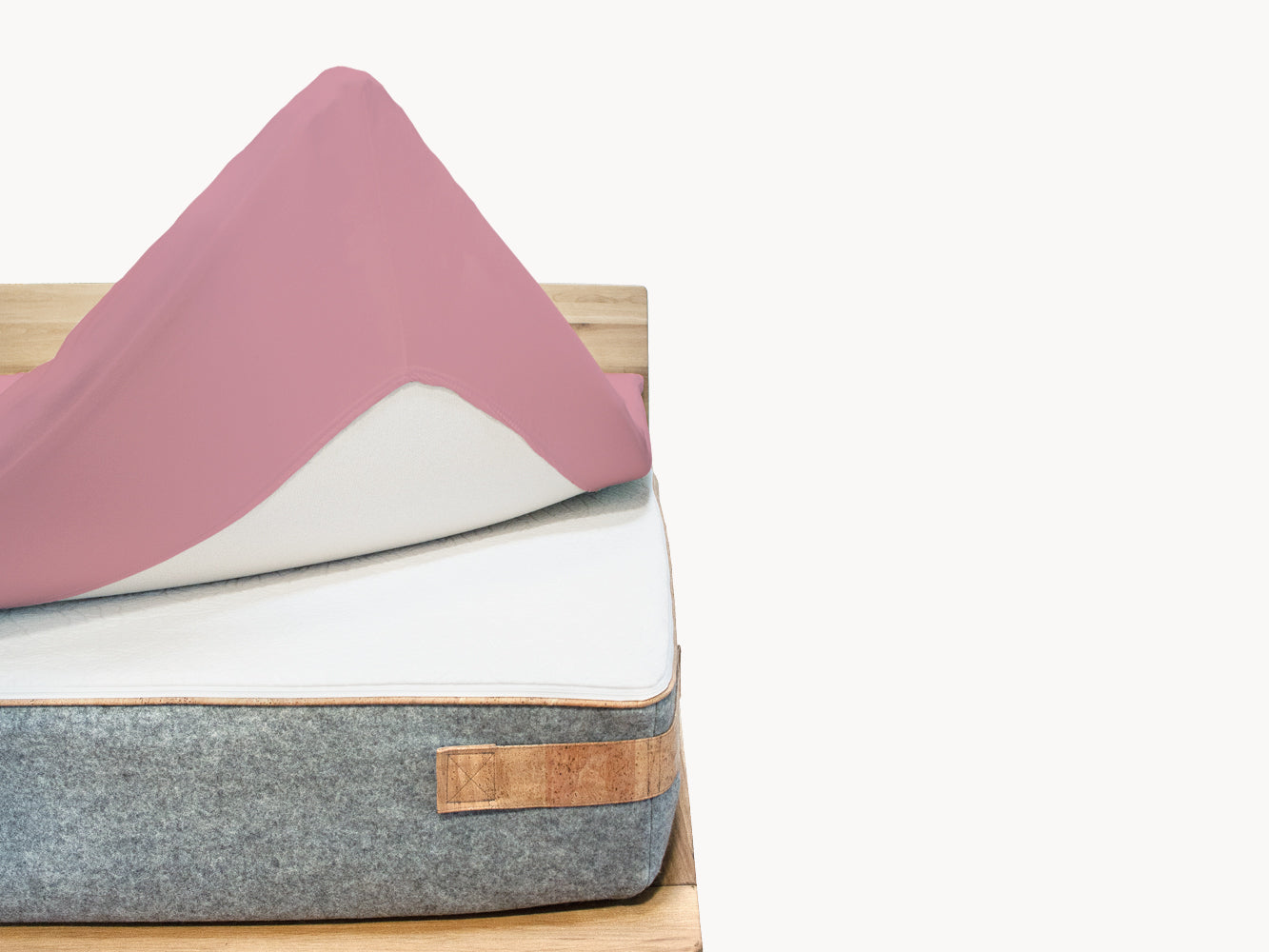 Premium Topper Spannbetttuch mattrosé 180 x 200 - 210 cm - Sale