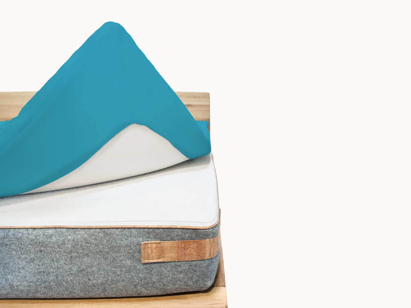 Premium Topper Spannbetttuch petrol 80-90 x 200 - 210 cm - Sale