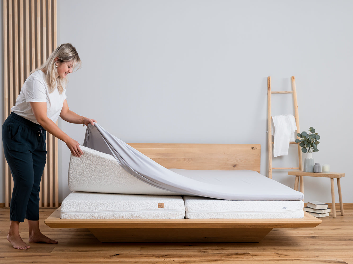 Premium Topper Spannbetttuch petrol 80-90 x 200 - 210 cm - Sale