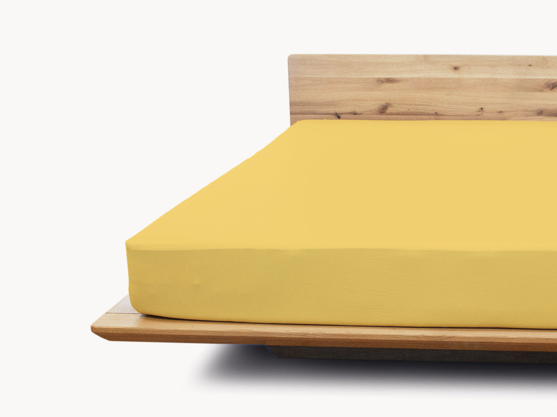 Deluxe Matratzen Spannbetttuch citrone 90 - 100 x 00 - 220 cm - Sale