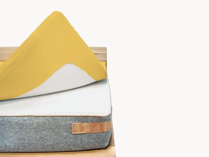 Premium Topper Spannbetttuch citrone 160 x 200 - 210 cm - Sale