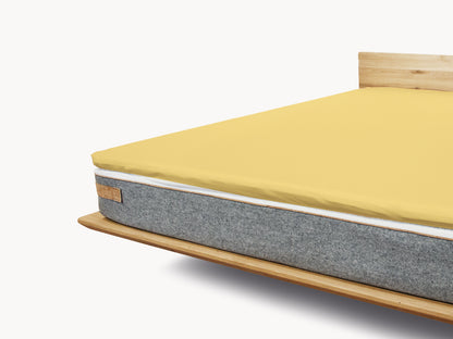 Premium Topper Spannbetttuch citrone 160 x 200 - 210 cm - Sale