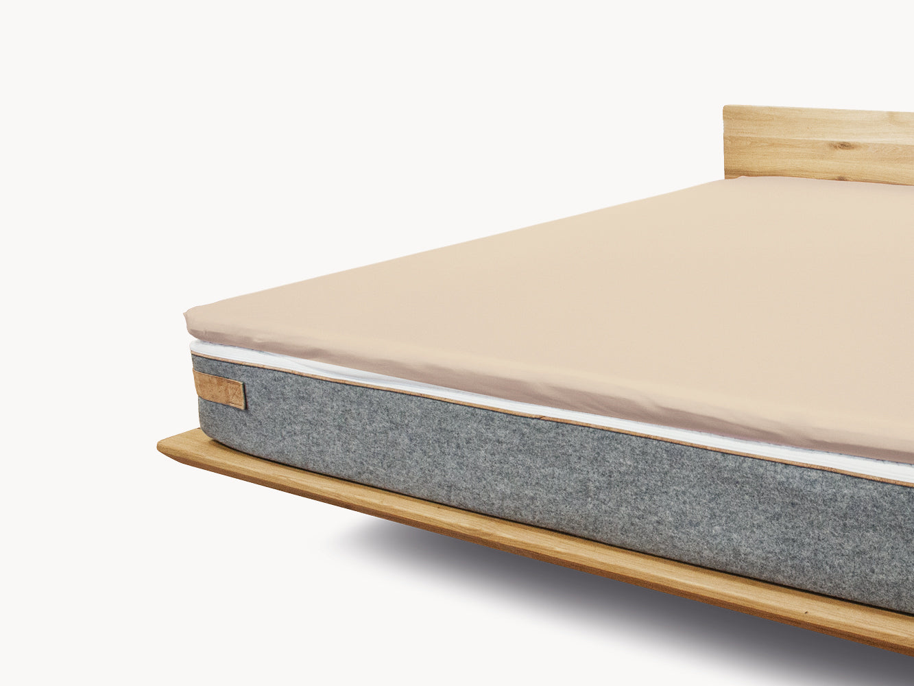 Premium Topper Spannbetttuch hellbeige 140 x 200 - 210 cm - Sale