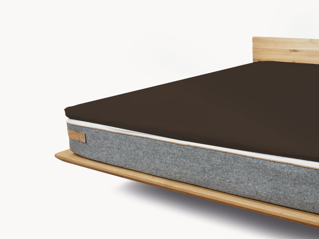 Premium Topper Spannbetttuch schoko 180 x 200 - 210 cm - Sale