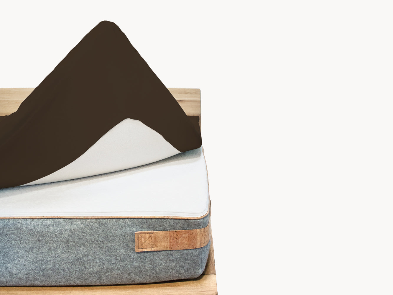 Premium Topper Spannbetttuch schoko 180 x 200 - 210 cm - Sale