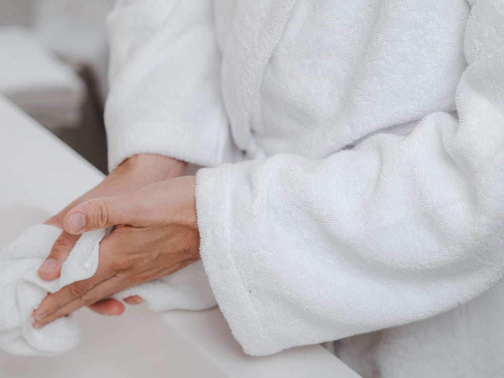 Premium Bademantel mit Schalkragen