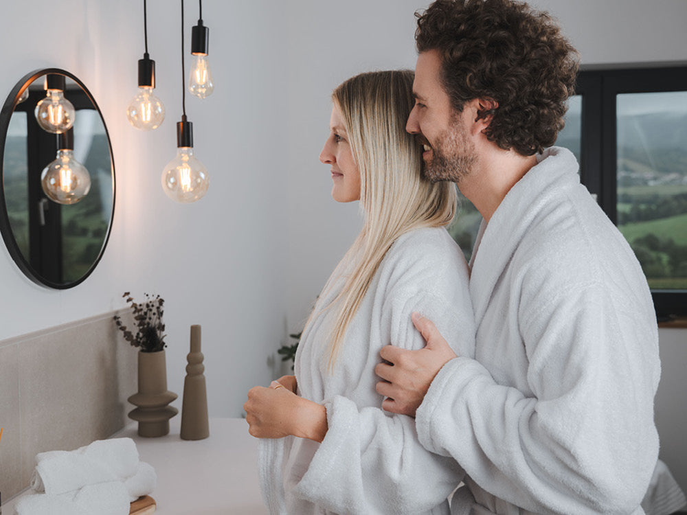 Premium Bademantel mit Schalkragen