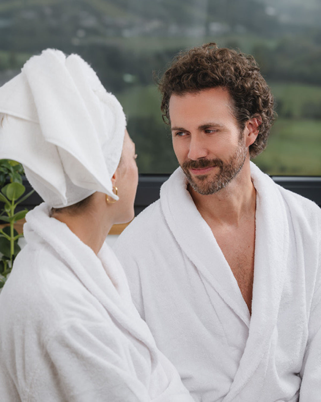 Premium Bademantel mit Schalkragen