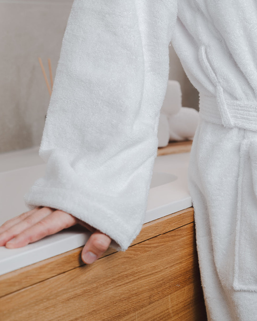 Premium Bademantel mit Schalkragen