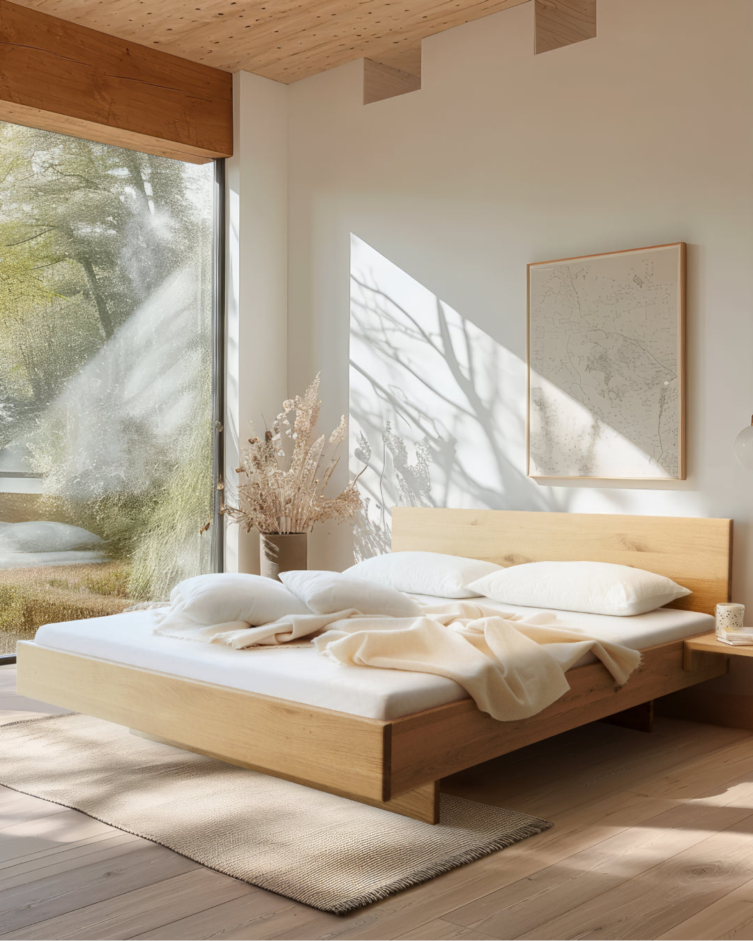 Massivholz-Bett TOIVO