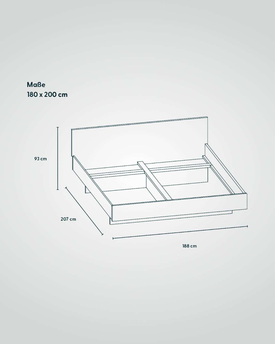 Massivholz-Bett TOIVO