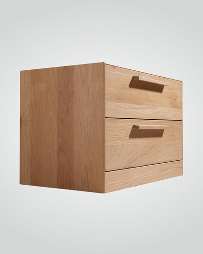Nachtkästchen mit zwei Schubladen NALANI