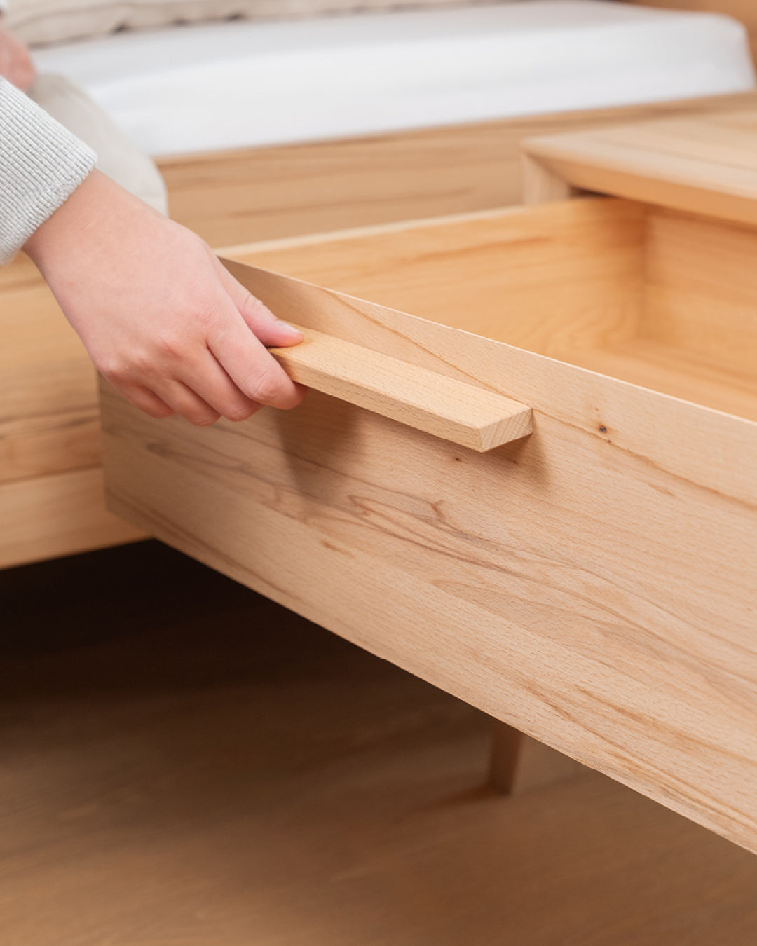 Nachtkästchen mit zwei Schubladen NALANI