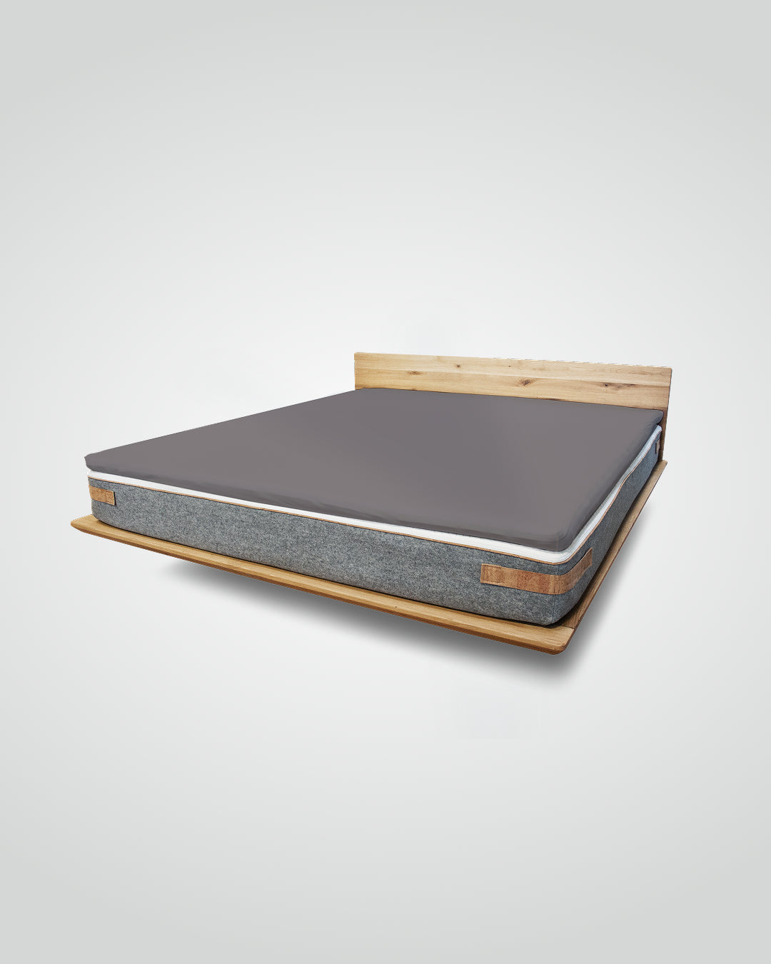 Premium Topper Spannbetttuch anthrazit 180 x 200 - 210 cm - Sale