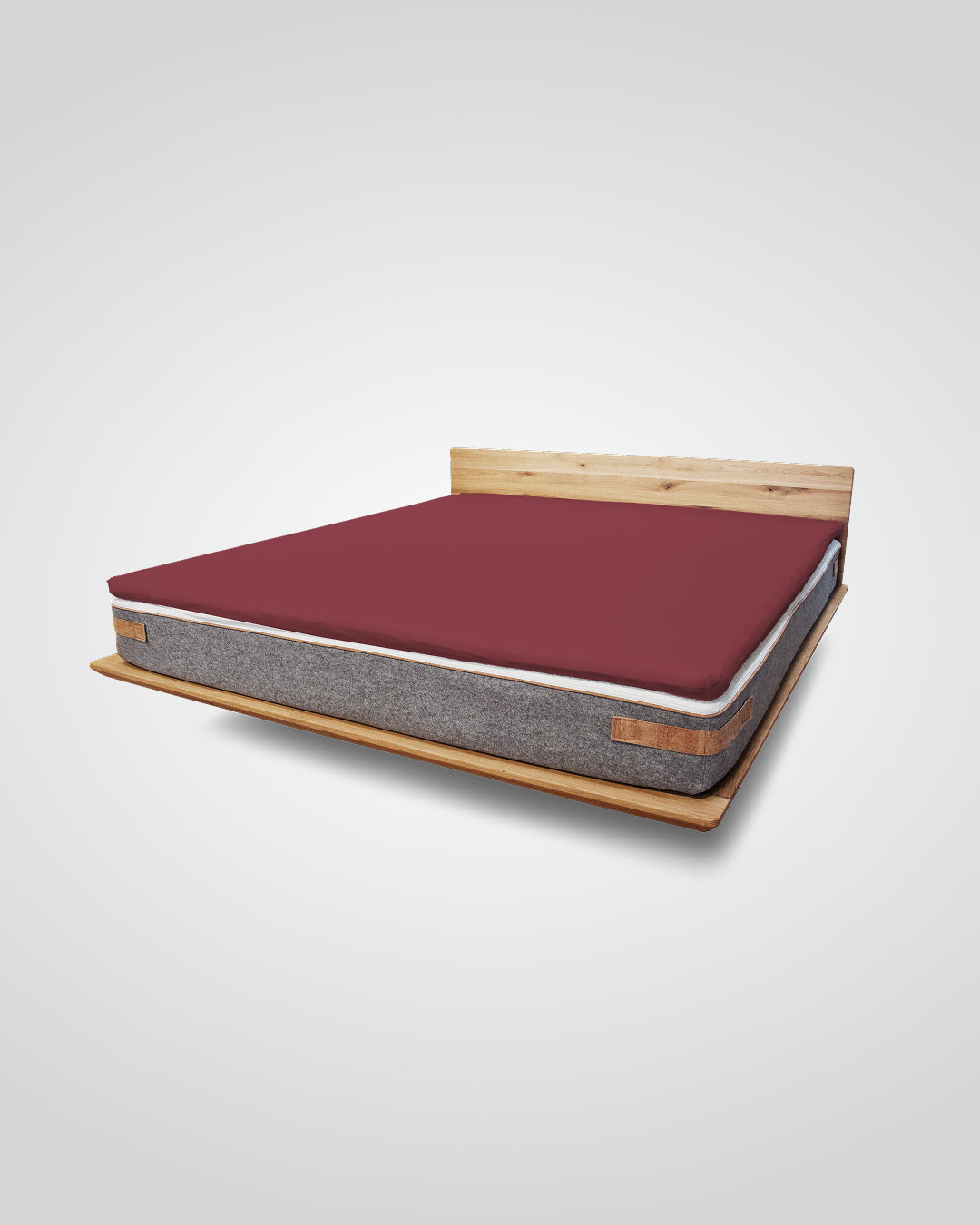 Premium Topper Spannbetttuch brombeere 180 x 200 - 210 cm - Sale